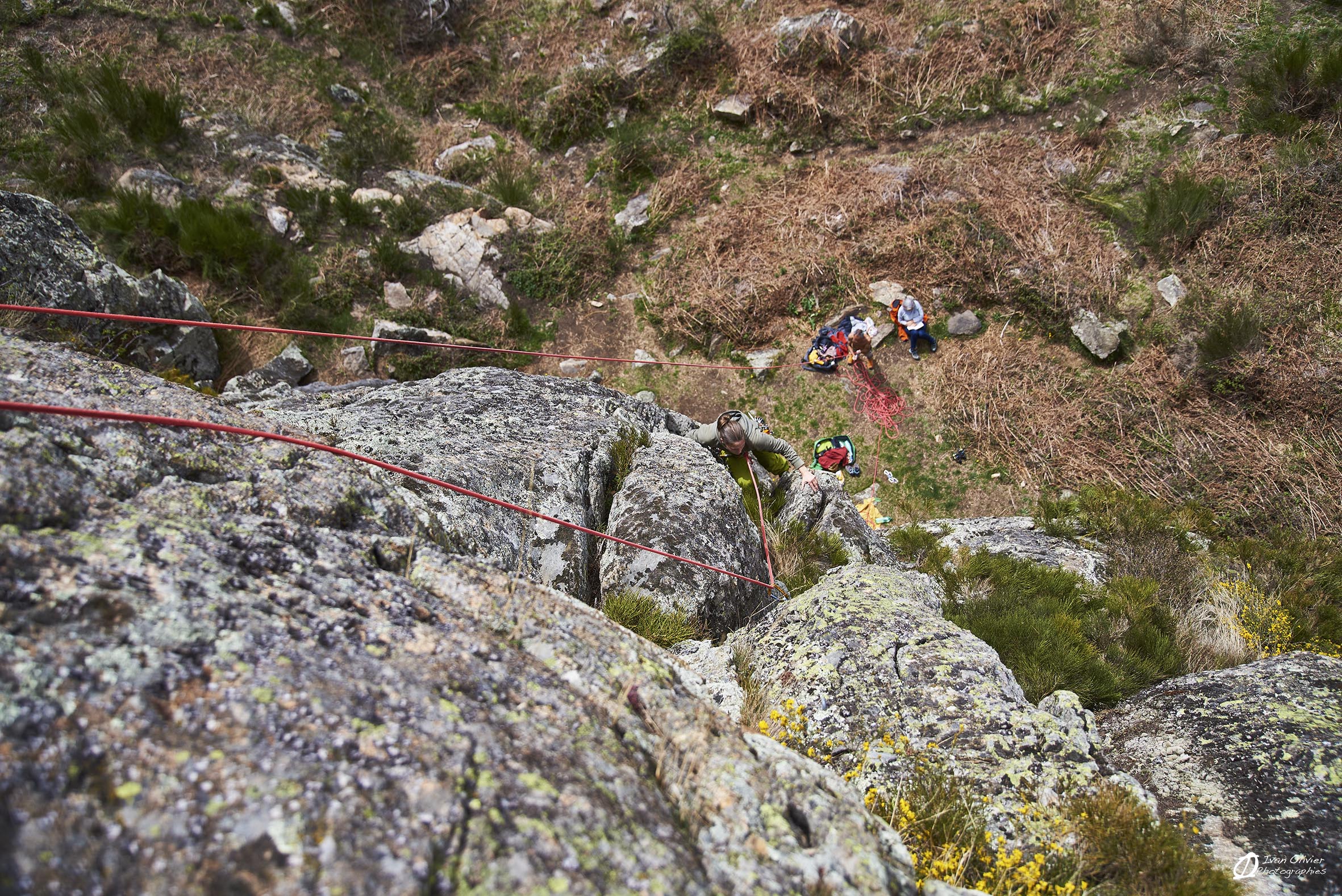 Mélanie dans "Diagonale du Poux" 6a