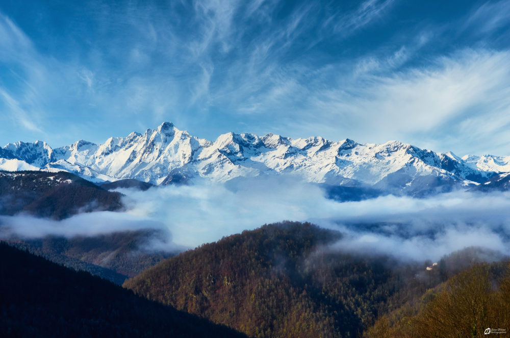 Vue sur le Mont valier depuis le Col de Port - Janvier 2021